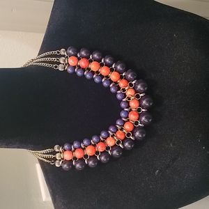 3 row beaded necklace